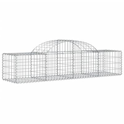 vidaXL Obokane gabion košare 9 kosov 200x50x40/60 cm pocinkano železo