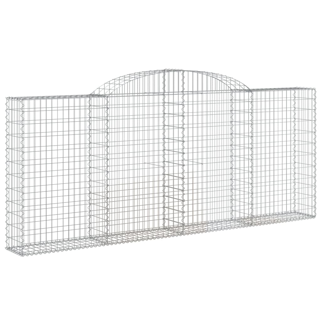 vidaXL Obokane gabion košare 6 kosa 300x30x120/140 cm pocinkano železo