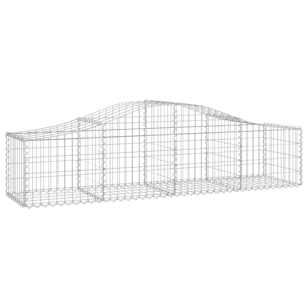 vidaXL Obokane gabion košare 4 kosi 200x50x40/60 cm pocinkano železo