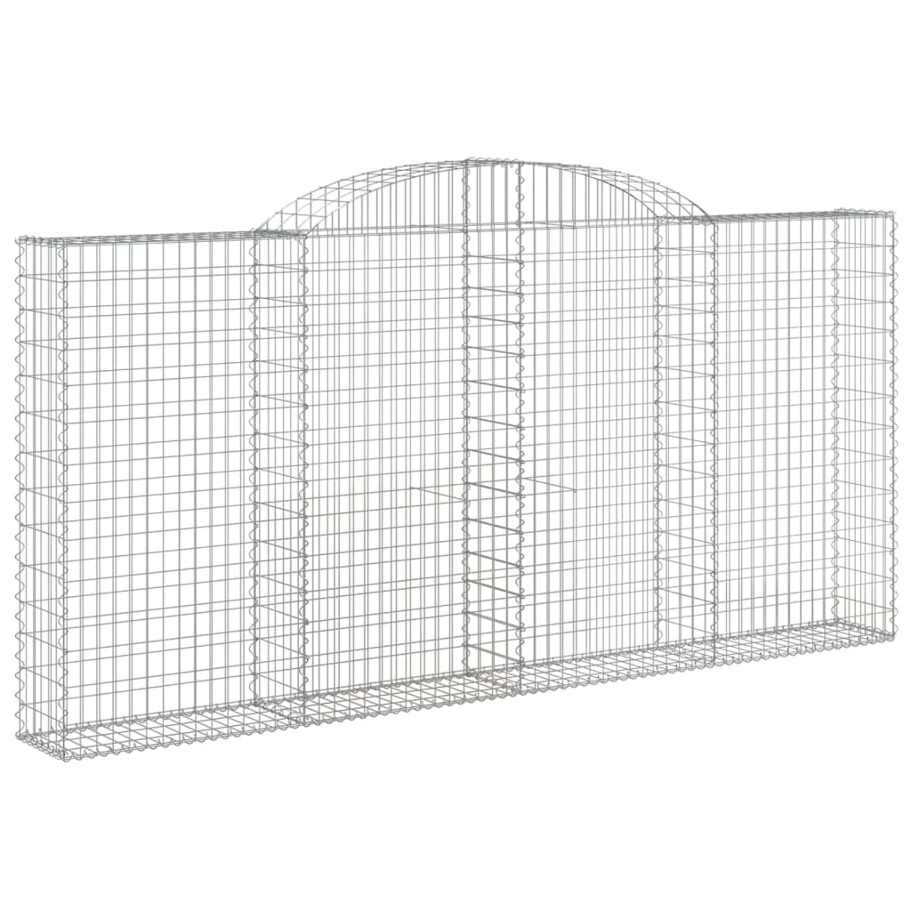 vidaXL Obokane gabion košare 9 kosi 300x30x140/160 cm pocinkano železo