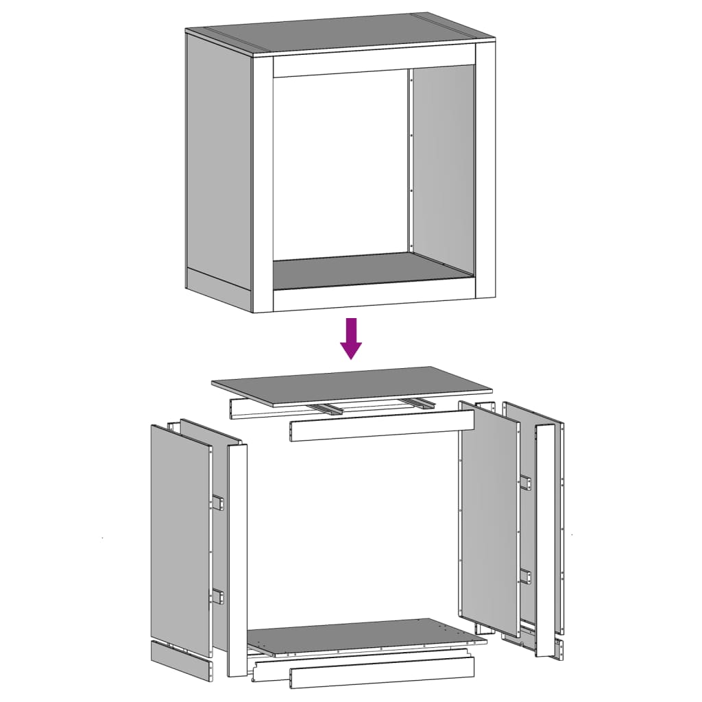 vidaXL Stojalo za drva 60x40x60 cm korten jeklo