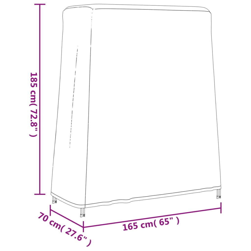 vidaXL Pokrivalo za mizo za namizni tenis 2 kos črno 165x70x185cm 420D