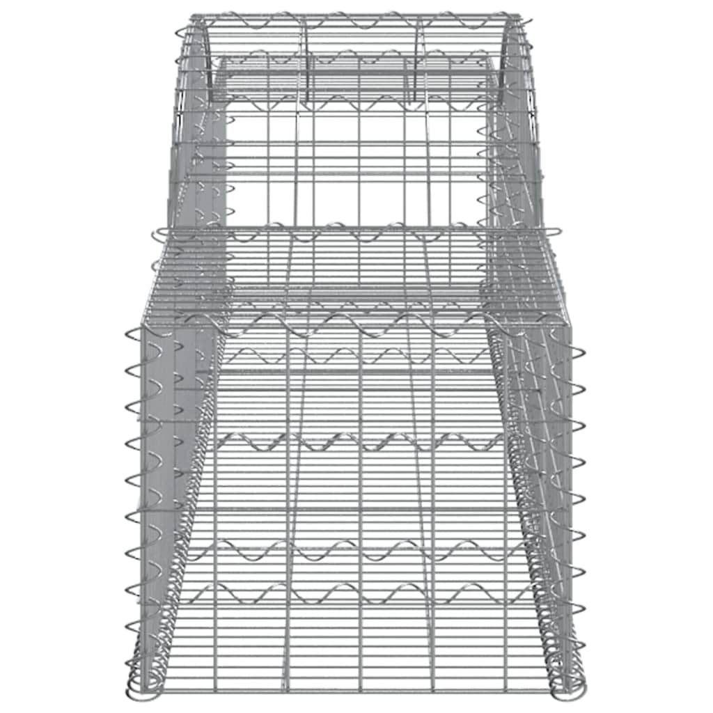 vidaXL Obokane gabion košare 9 kosa 300x50x40/60 cm pocinkano železo