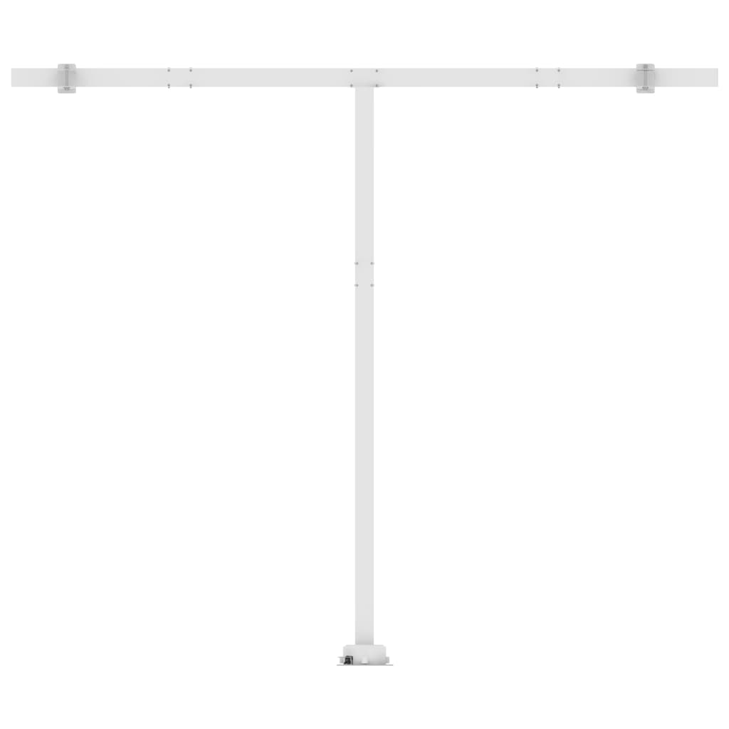 vidaXL Ročno zložljiva tenda z LED lučmi 400x300 cm krem