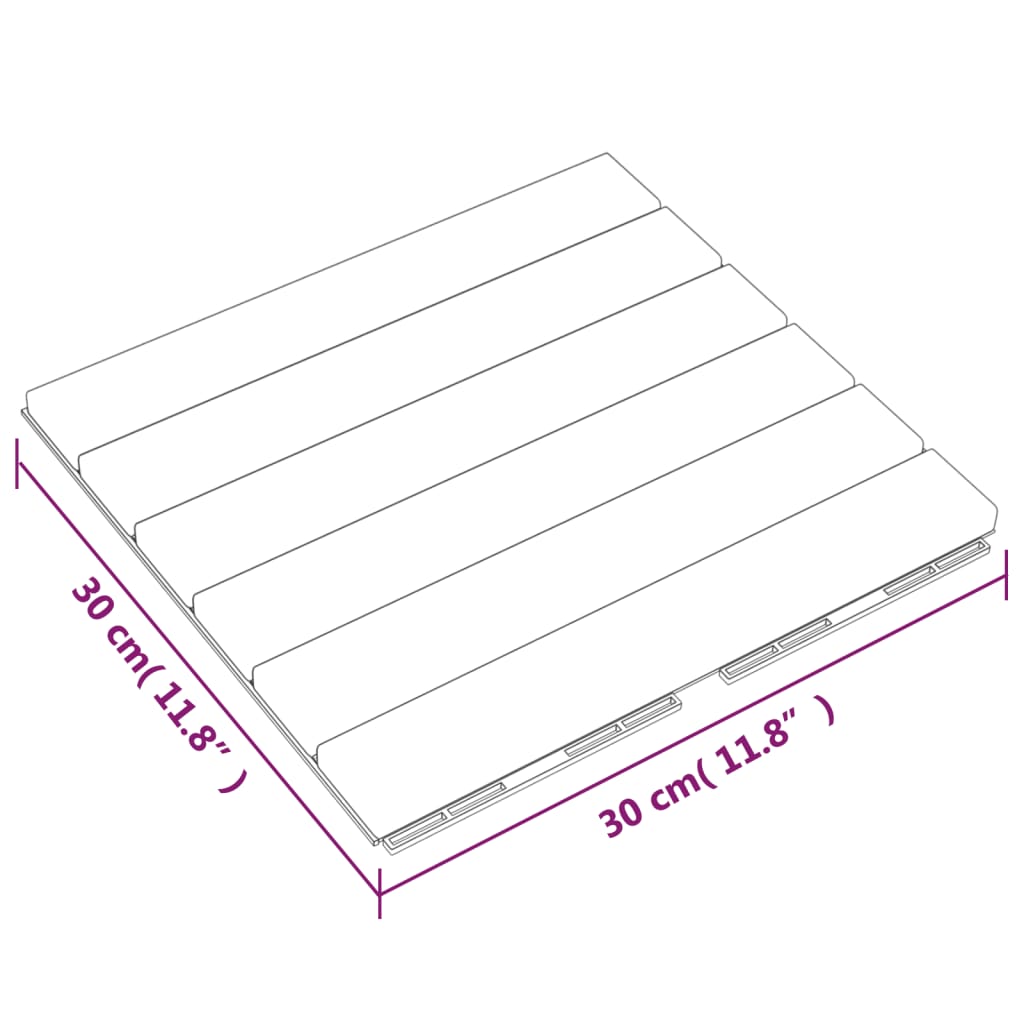 vidaXL Talne plošče 20 kos 30x30 cm trden akacijev les navpični vzorec