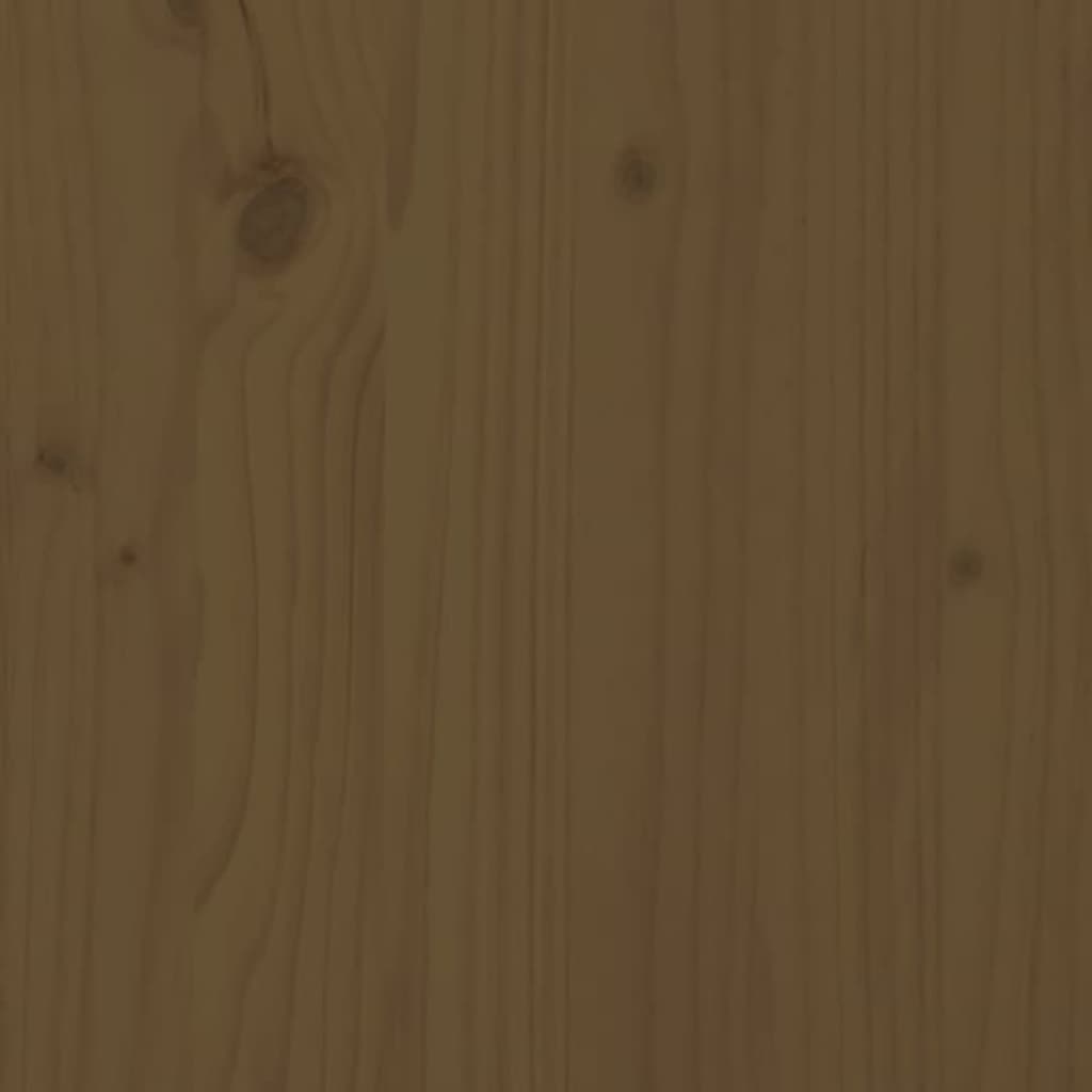 vidaXL Posteljni okvir medeno rjav 135x190 cm trdna borovina