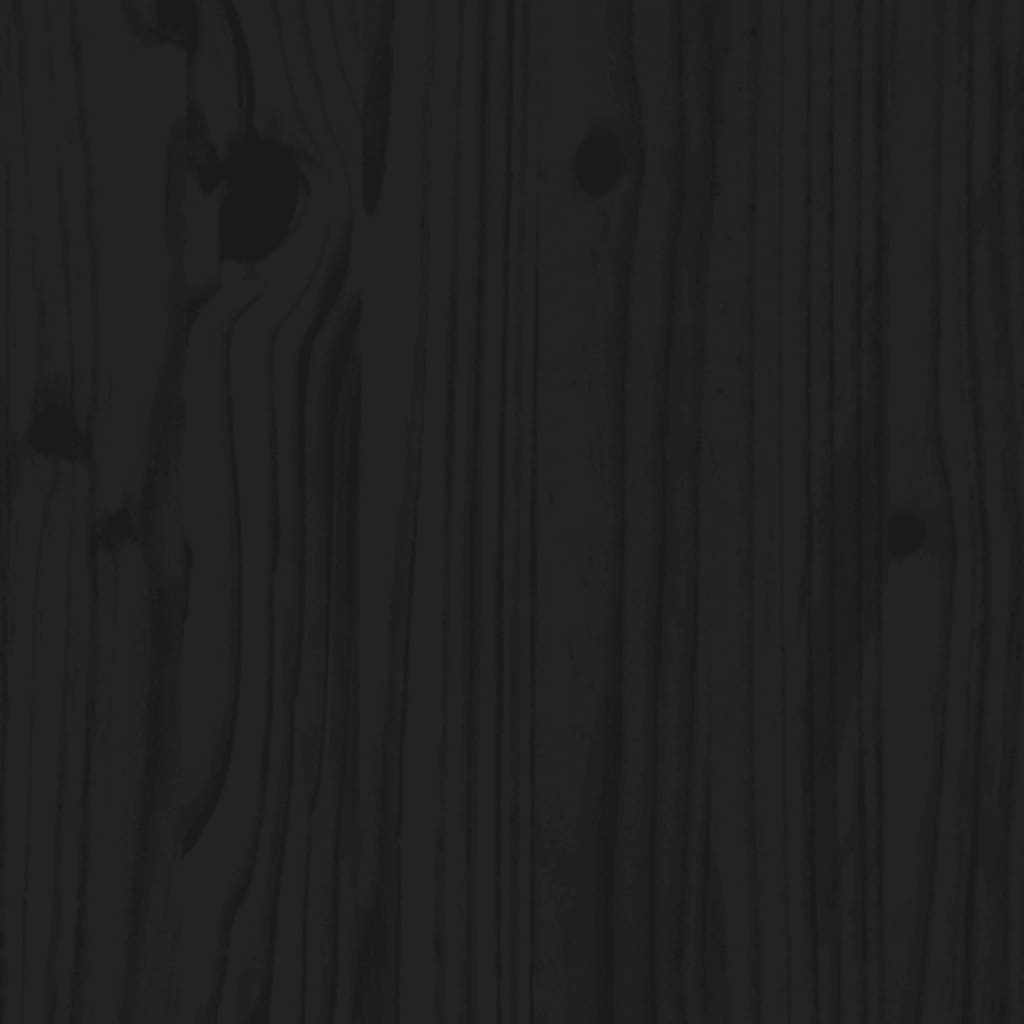 vidaXL Postelja črna 80x200 cm trdna borovina