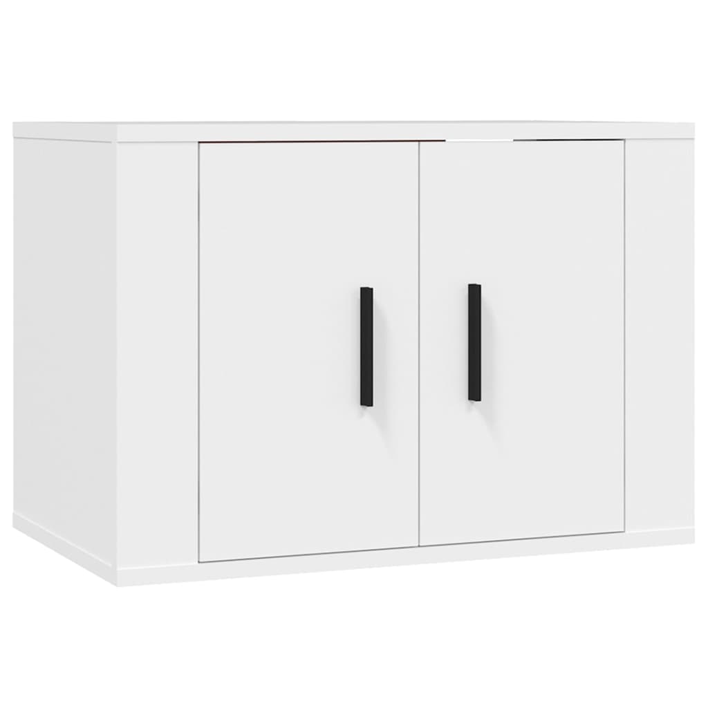 vidaXL Stenska TV omarica 3 kosi bela 57x34,5x40 cm