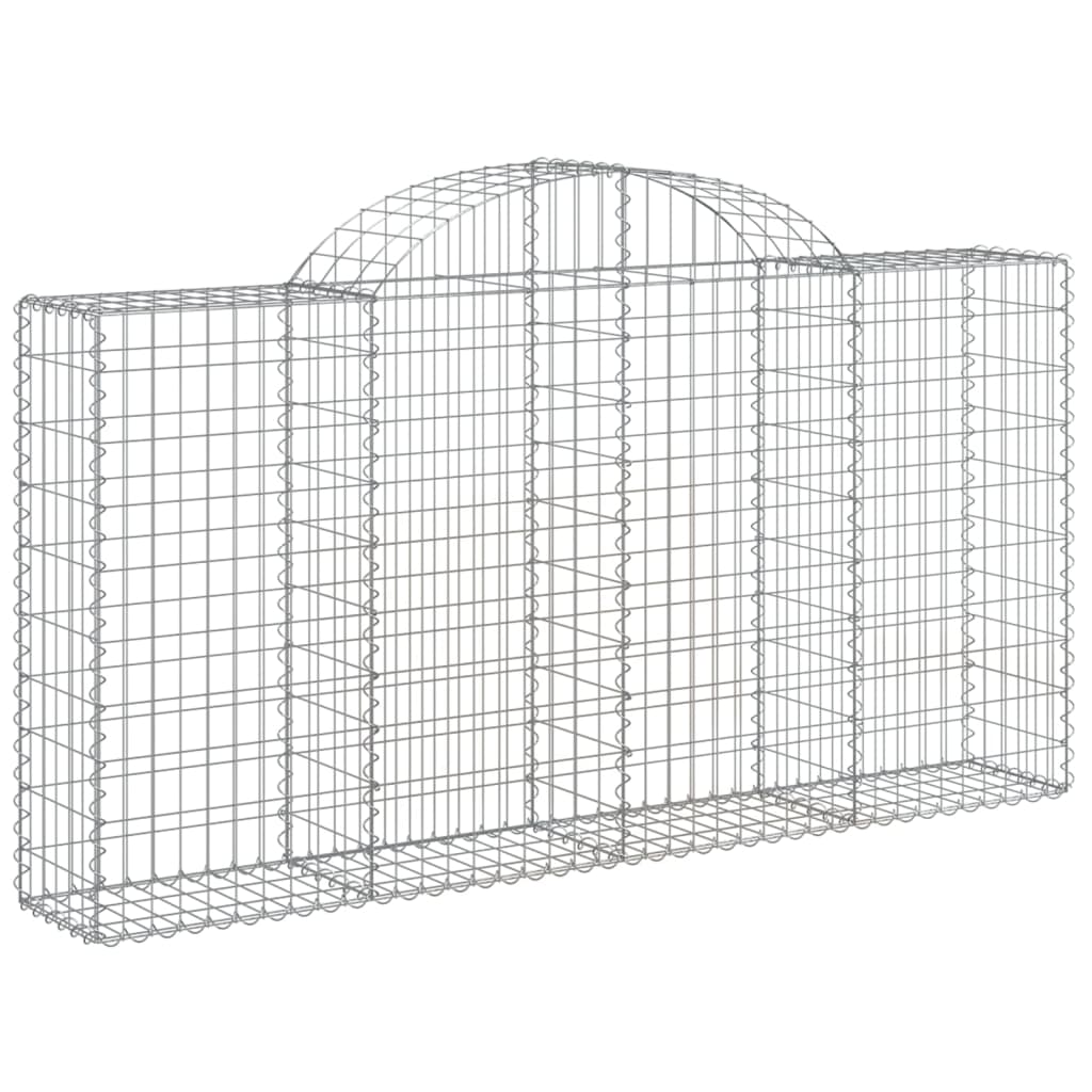 vidaXL Obokane gabion košare 5 kosov 200x30x100/120cm pocinkano železo