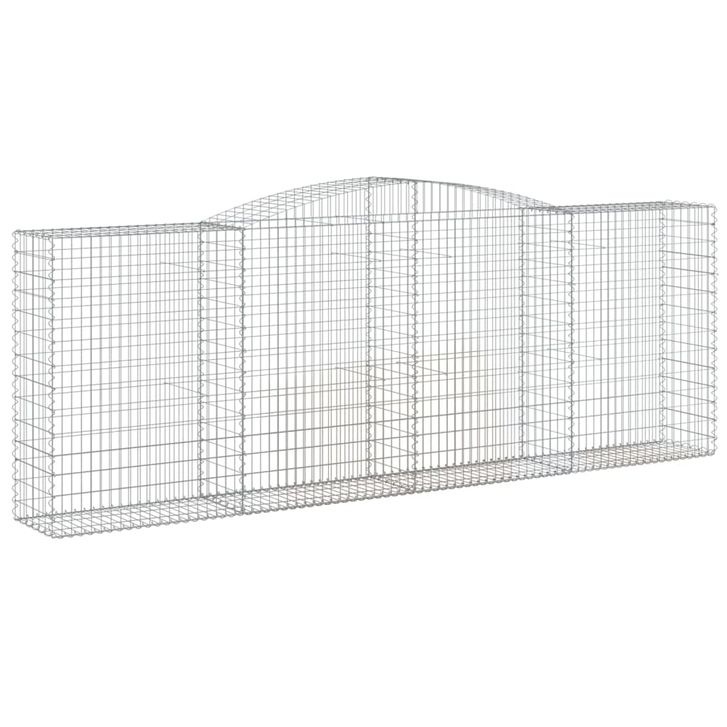 vidaXL Obokane gabion košare 25 kos 400x50x140/160 cm pocinkano železo