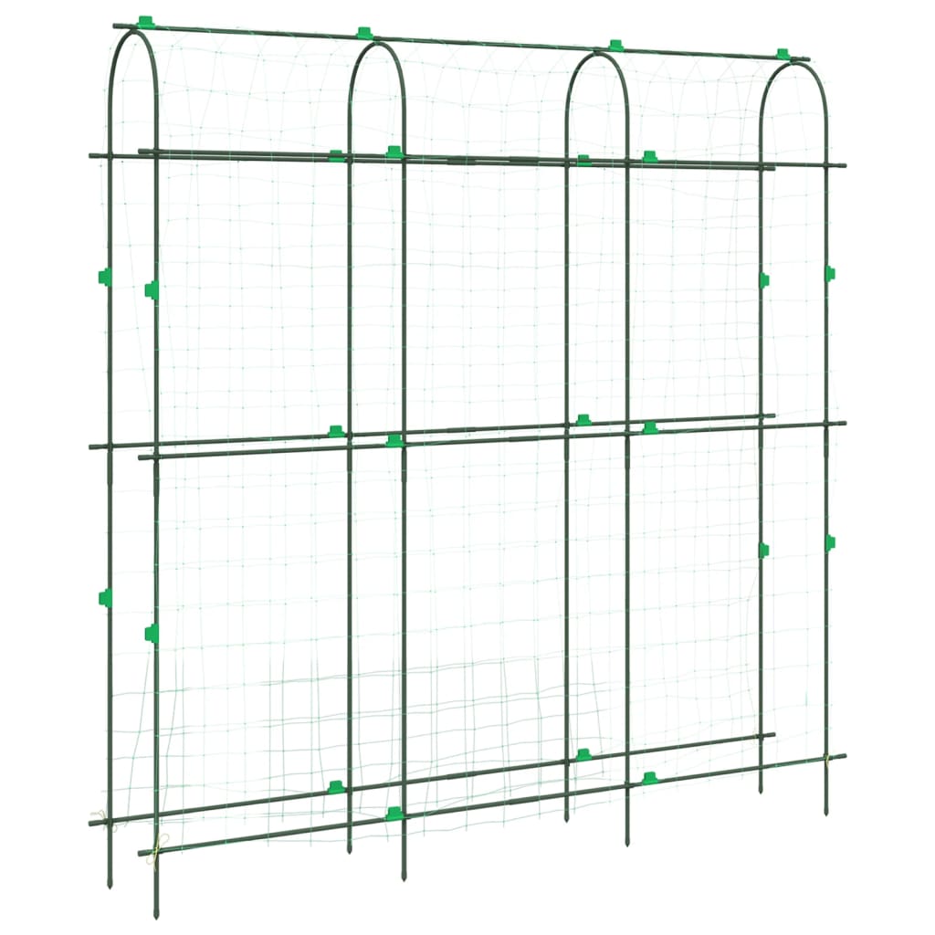 vidaXL Vrtna oporna mreža za vzpenjavke U-okvir 181x31x182,5 cm jeklo