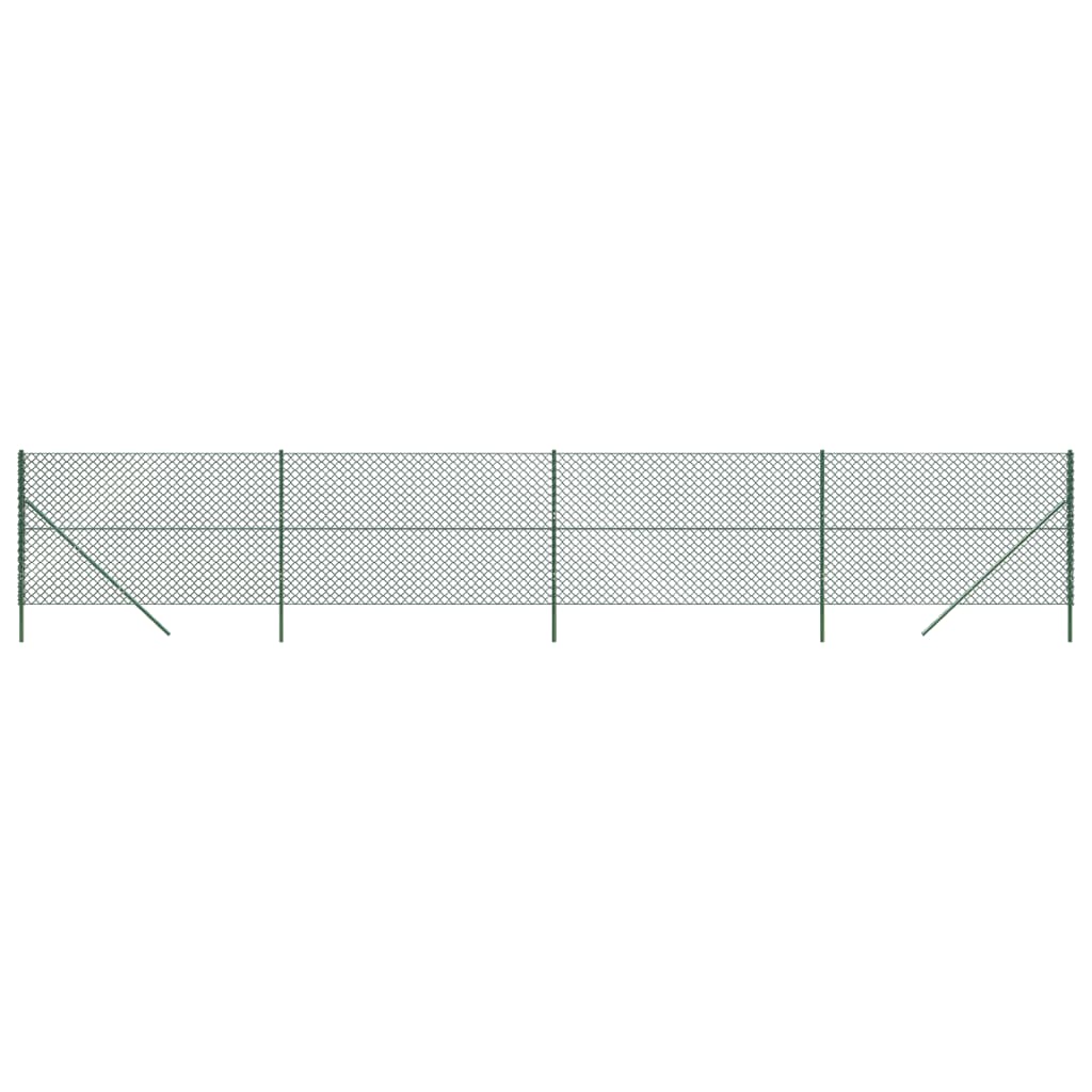 vidaXL Mrežna ograja zelena 1,6x10 m