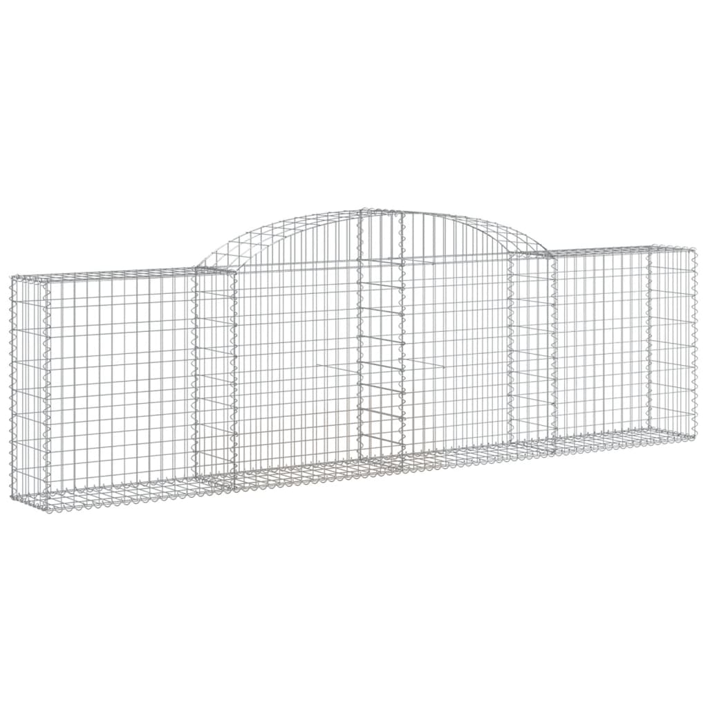 vidaXL Obokane gabion košare 9 kosa 300x30x80/100 cm pocinkano železo