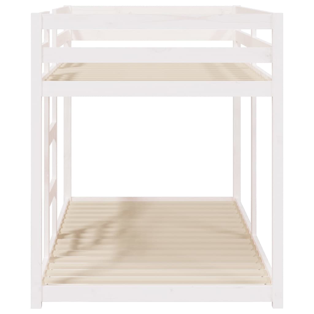 vidaXL Dnevna postelja bela 90x190 cm trdna borovina