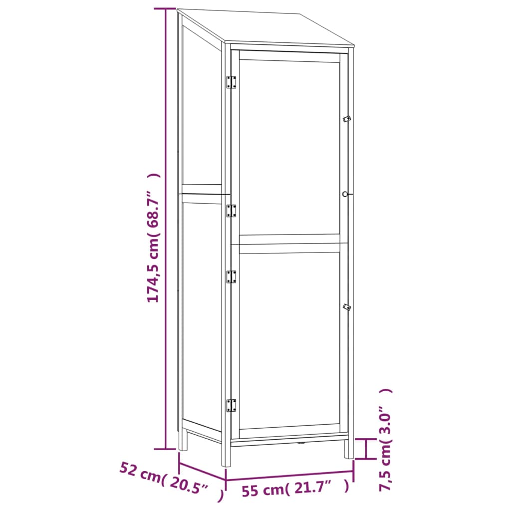 vidaXL Vrtna lopa 55x52x174,5 cm trden les jelke