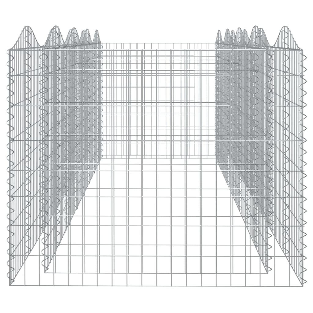 vidaXL Obokana gabionska visoka greda 400x100x100 cm pocinkano železo