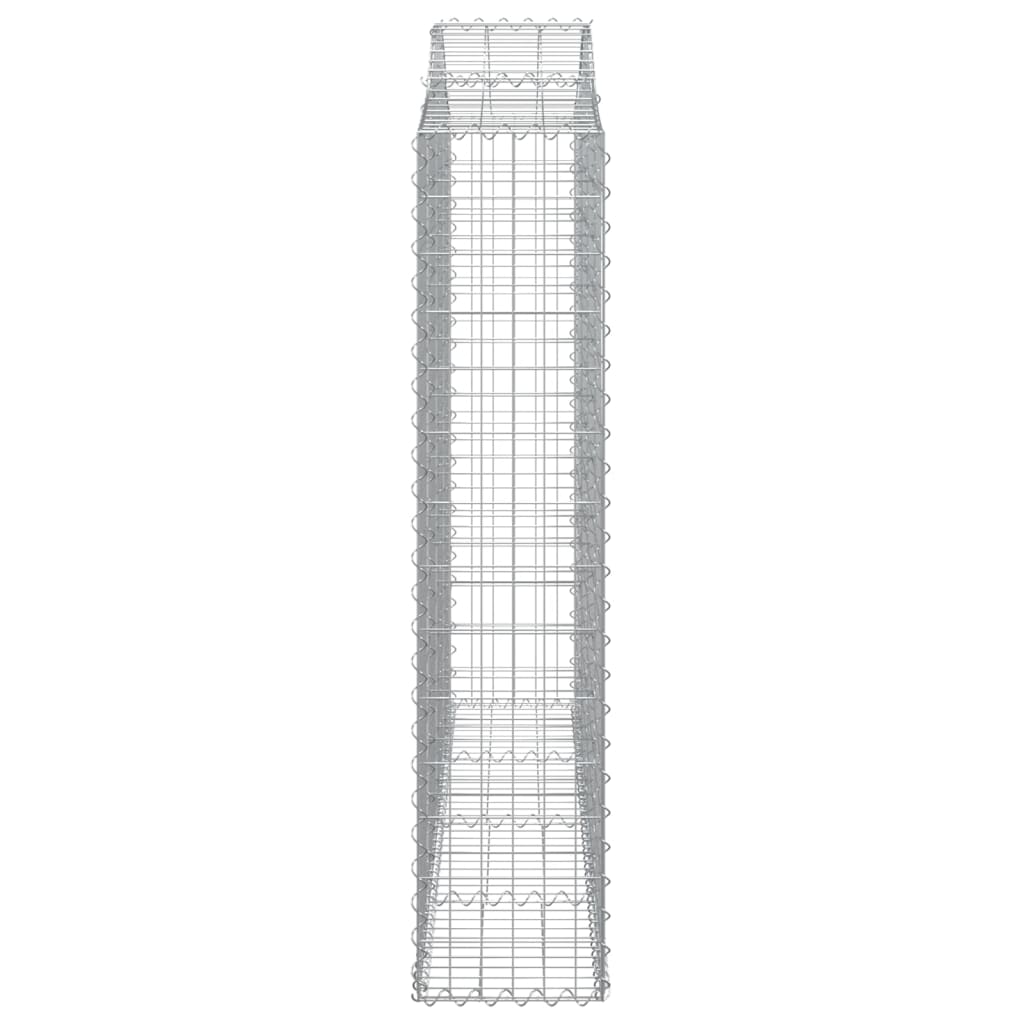 vidaXL Obokane gabion košare 5 kosov 200x30x140/160cm pocinkano železo