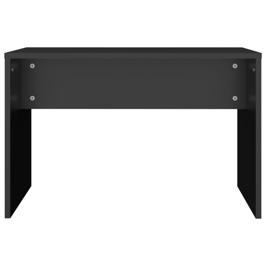 vidaXL Garderobni stolček črn 70x35x45 cm inženirski les