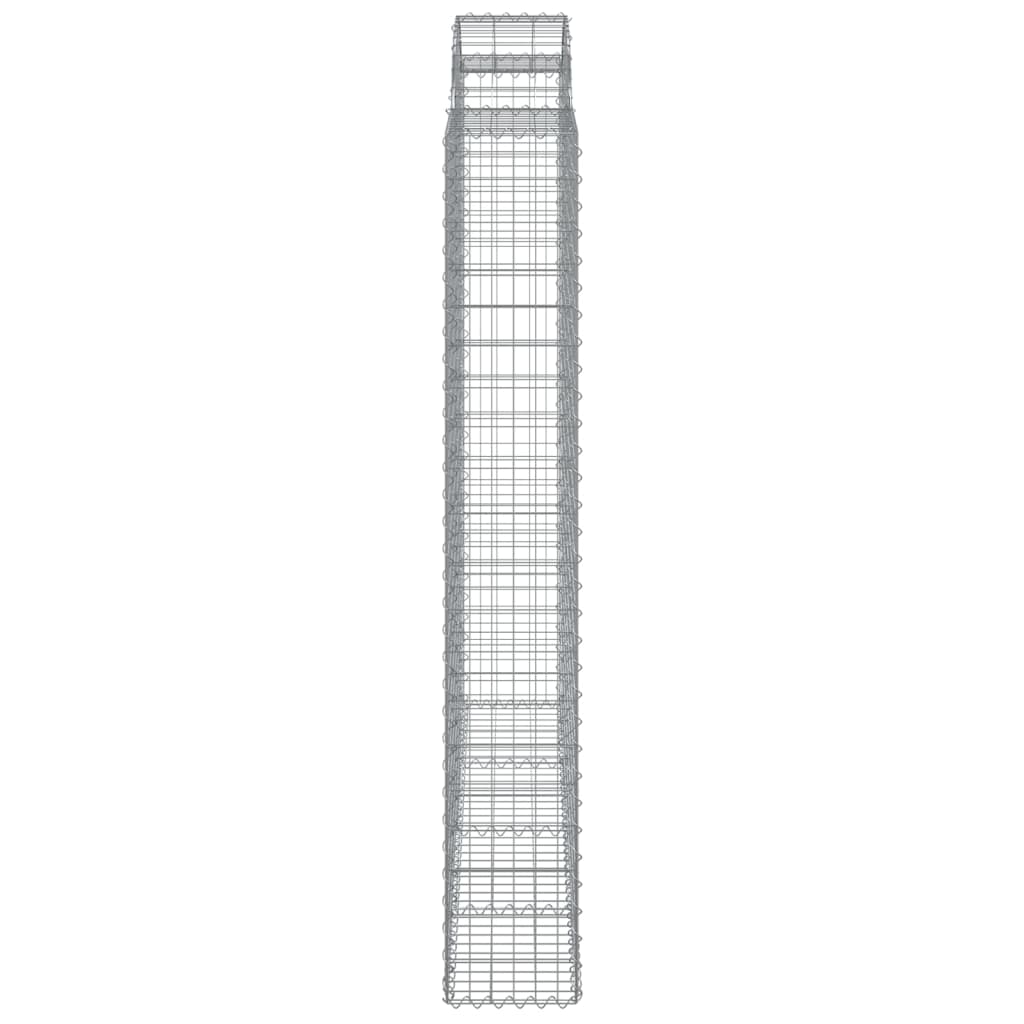 vidaXL Obokane gabion košare 2 kosa 200x30x200/220 cm pocinkano železo