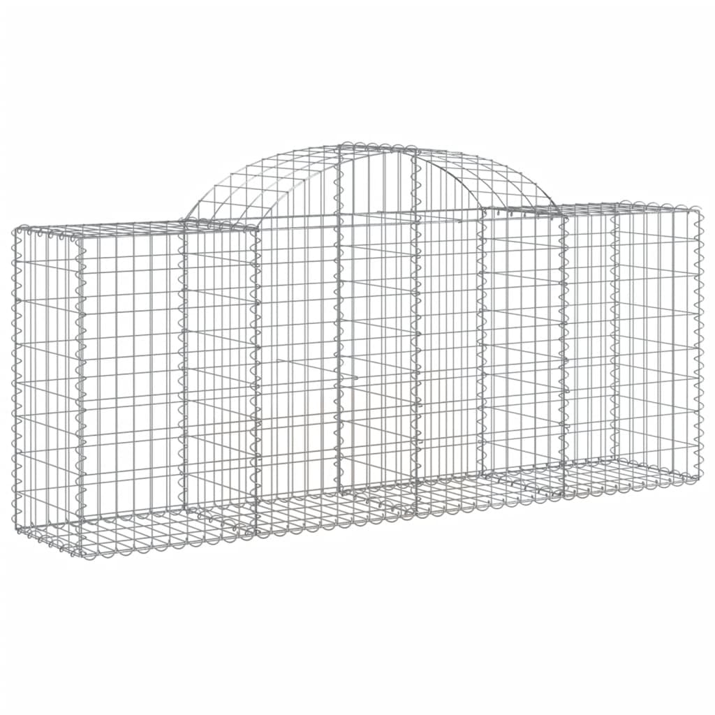 vidaXL Obokane gabion košare 4 kosi 200x50x80/100 cm pocinkano železo