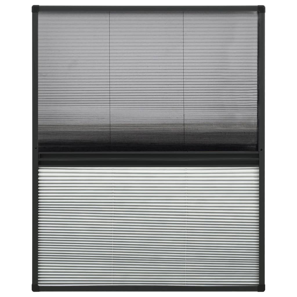 vidaXL Plise komarnik za okna aluminij 60x80 cm s senčilom