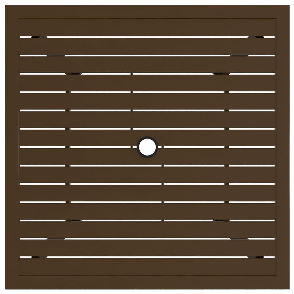vidaXL Vrtna miza rjava 81,5x81,5x72 cm jeklo