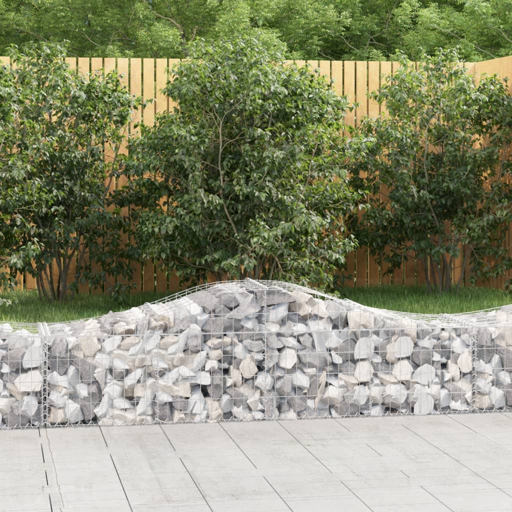 vidaXL Obokane gabion košare 15 kosov 200x50x40/60 cm pocinkano železo