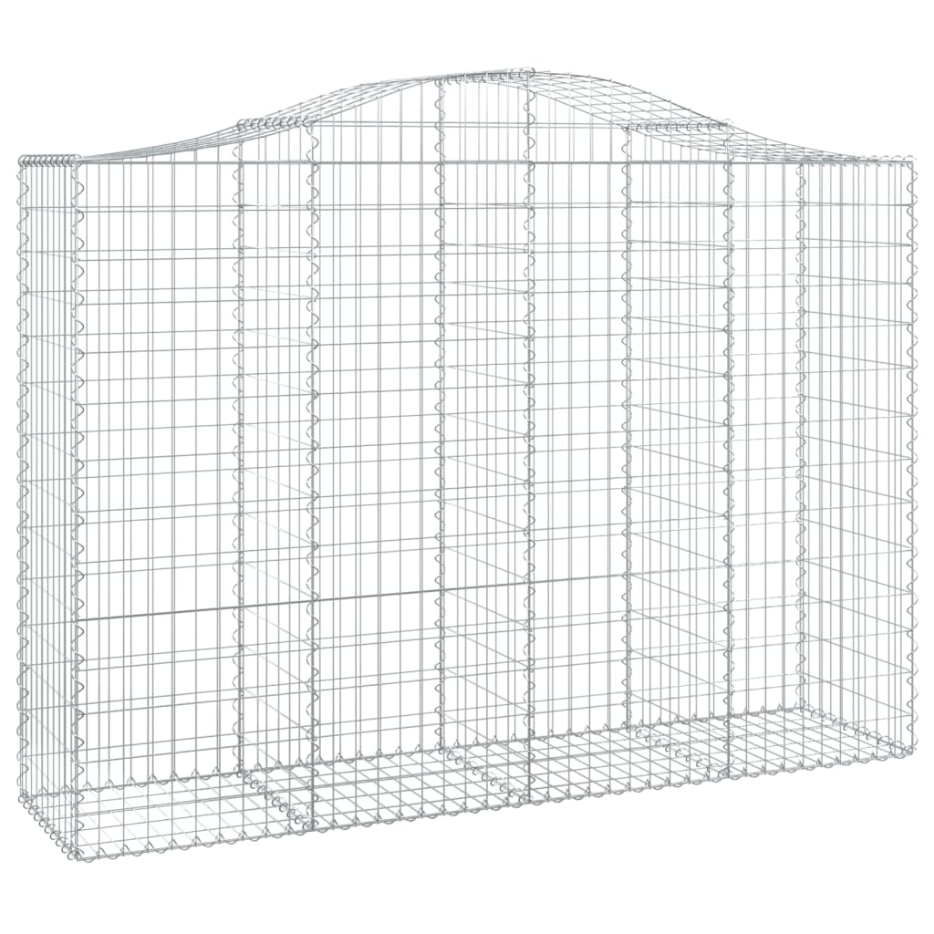 vidaXL Obokane gabion košare 7 kosov 200x50x140/160cm pocinkano železo