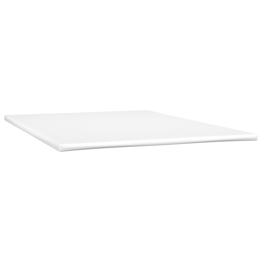 vidaXL Box spring postelja z vzmetnico LED črna 140x200cm umetno usnje