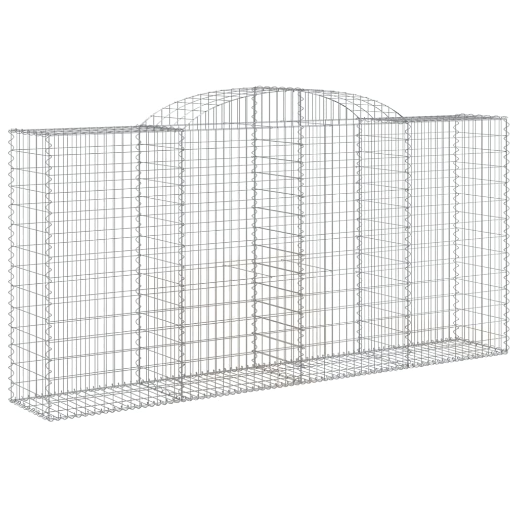 vidaXL Obokane gabion košare 17 kosi 300x50x140/160cm pocinkano železo