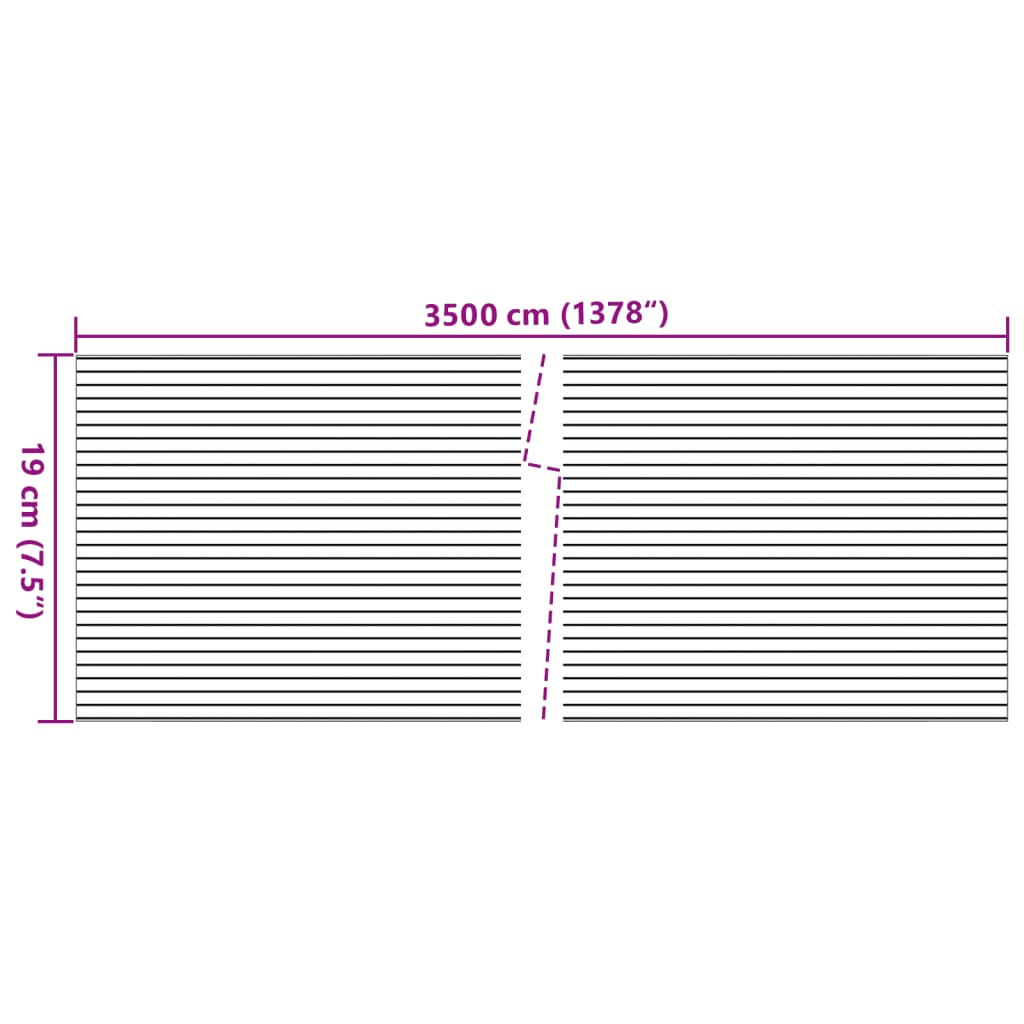 vidaXL Vrtno platno za zasebnost videz kamna bež 35x0,19 m PVC