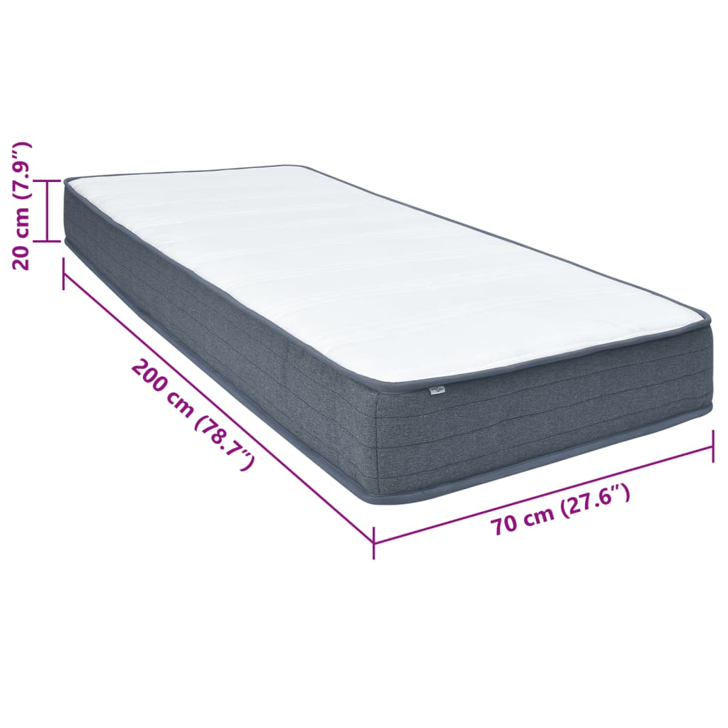 vidaXL Box spring vzmetnica 200x70x20 cm blago