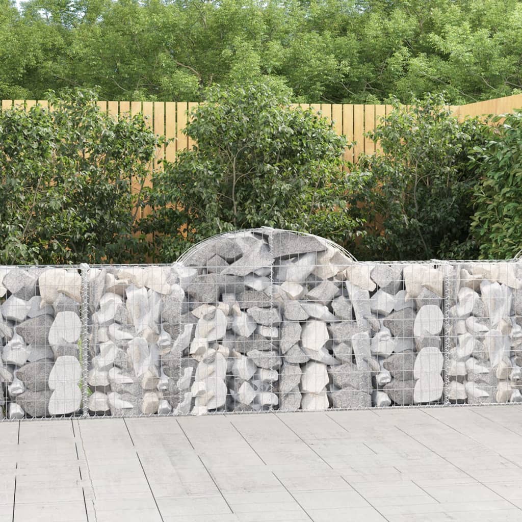 vidaXL Obokane gabion košare 50 kosov 200x30x80/100 cm cinkano železo