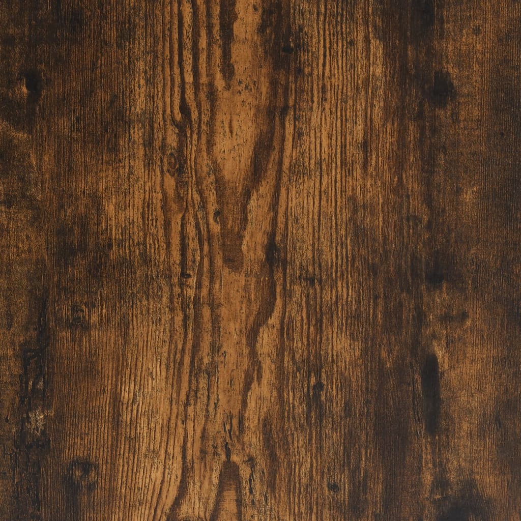 vidaXL Pisalna miza dimljen hrast 100x50x75 cm inžen. les in železo