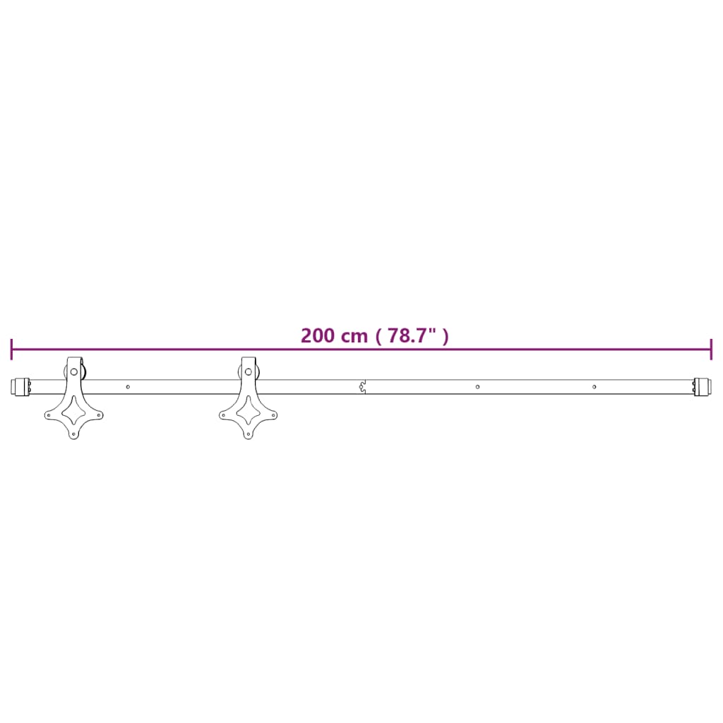 vidaXL Drsna vrata s kompletom vodil 100x210 cm trdna borovina