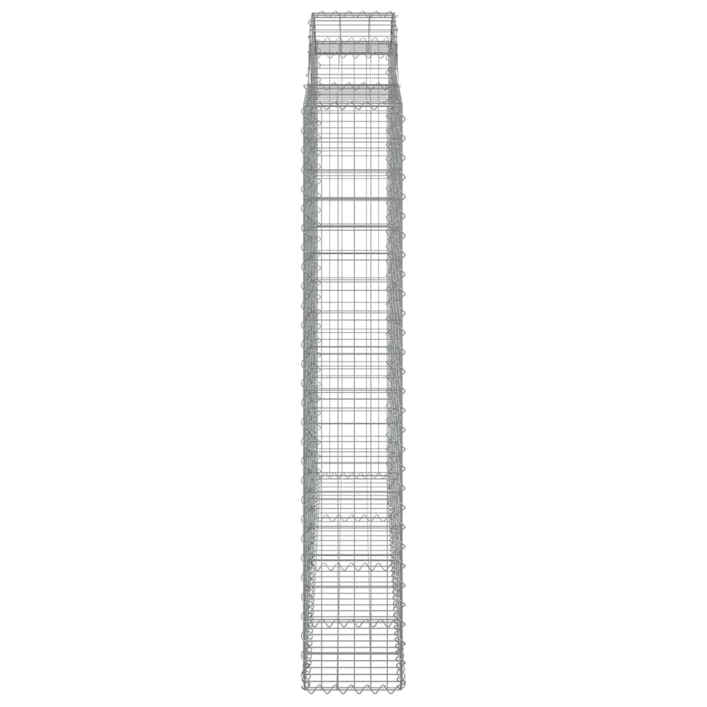 vidaXL Obokane gabion košare 3 kosi 200x50x180/200 cm pocinkano železo