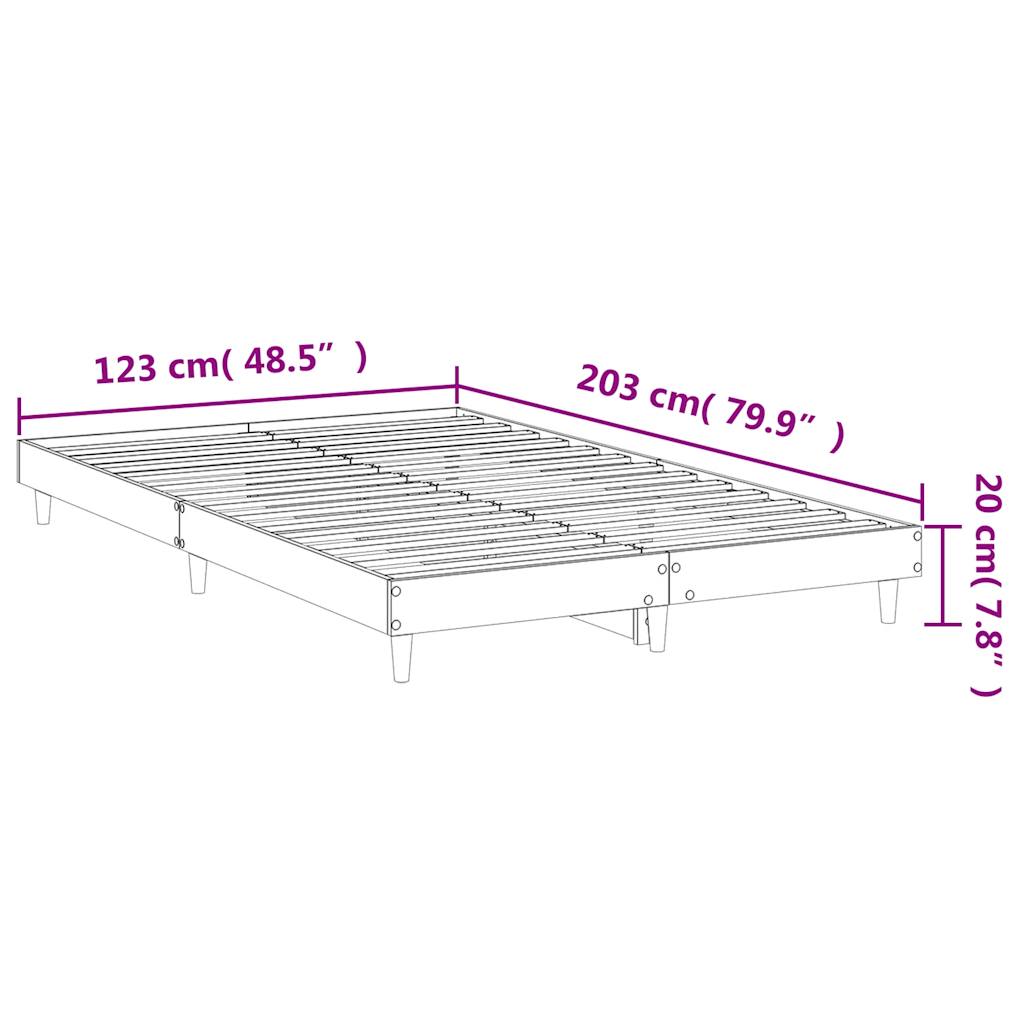 vidaXL Posteljni okvir brez vzmetnice hrast 120x200 cm inženirski les