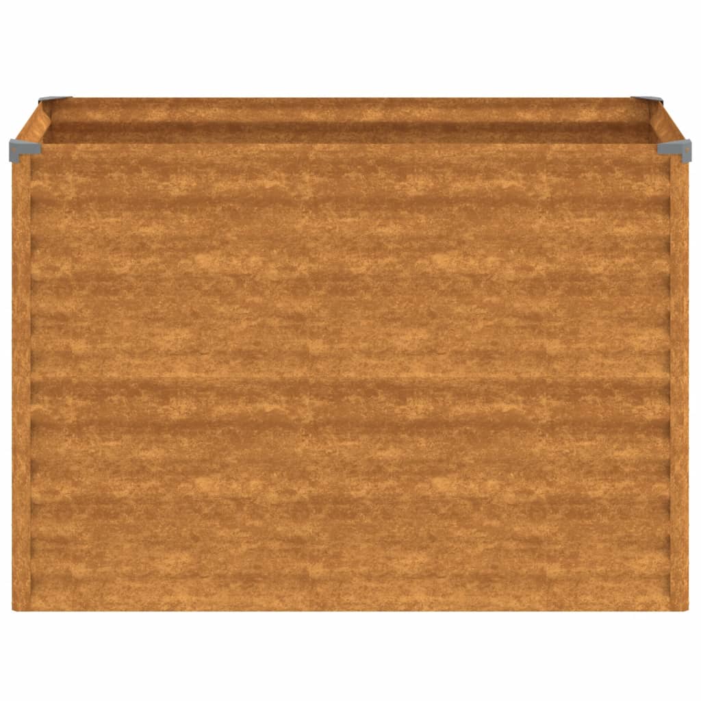 vidaXL Vrtna visoka greda 100x50x69 cm corten jeklo