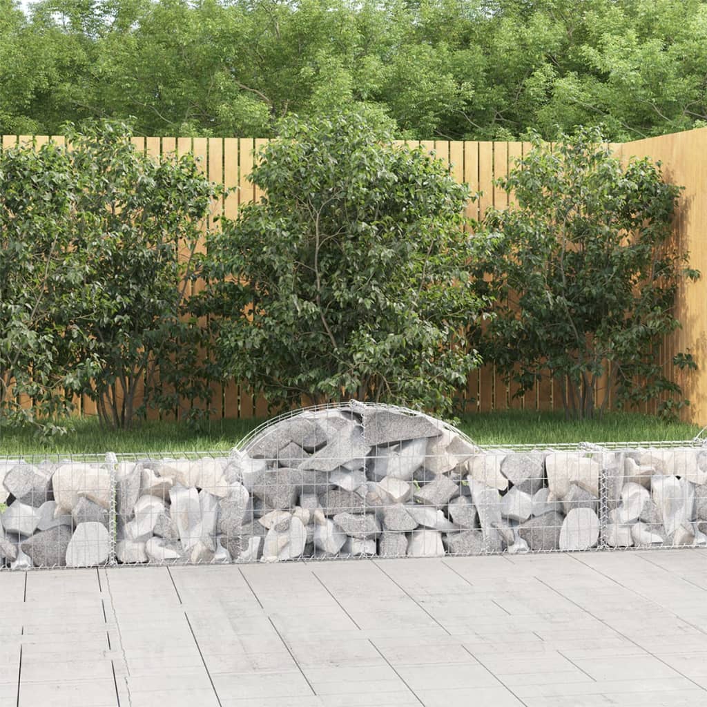 vidaXL Obokane gabion košare 4 kosi 200x30x40/60 cm pocinkano železo