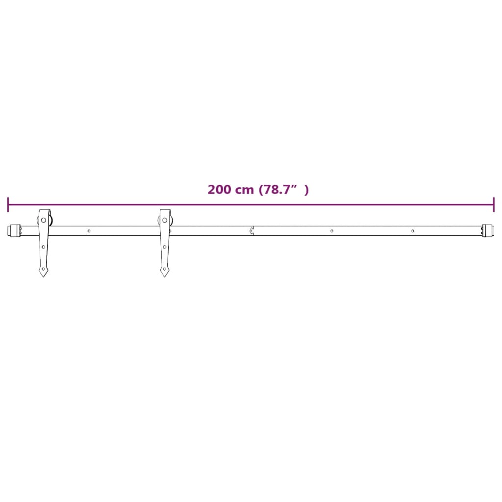 vidaXL Drsna vrata s kompletom vodil 85x210 cm trdna borovina