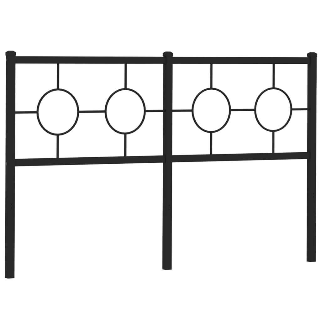 vidaXL Kovinsko posteljno vzglavje črno 150 cm