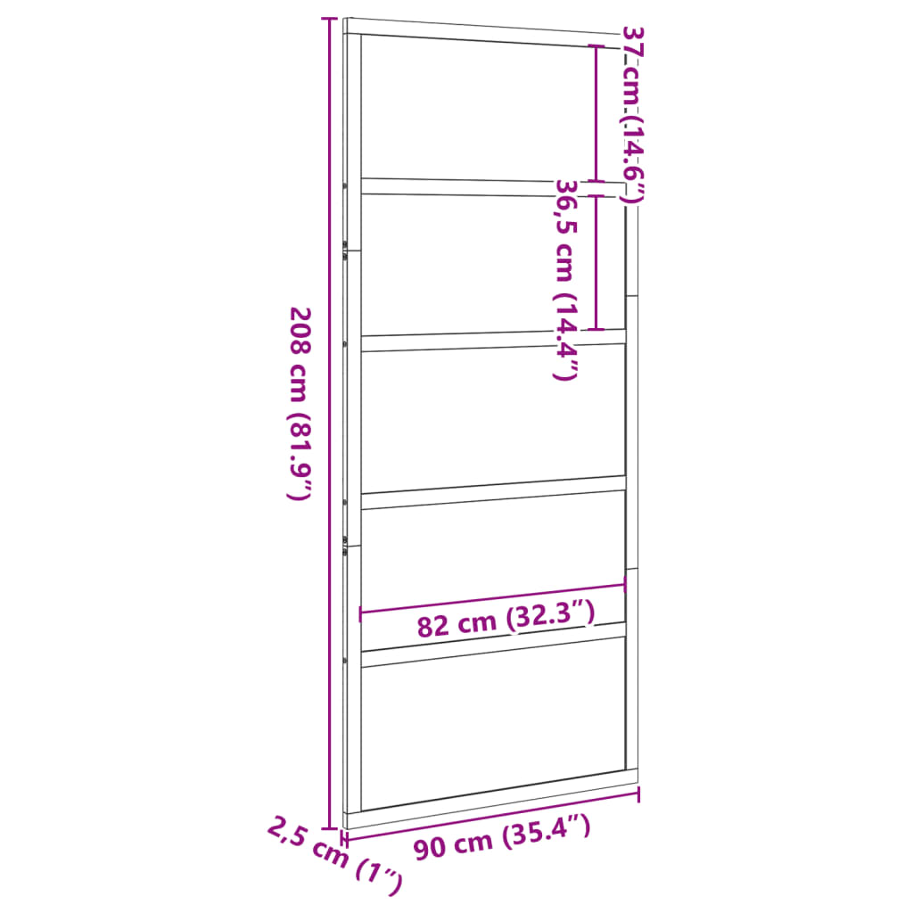 vidaXL Hlevska vrata bela 90x208 cm trdna borovina