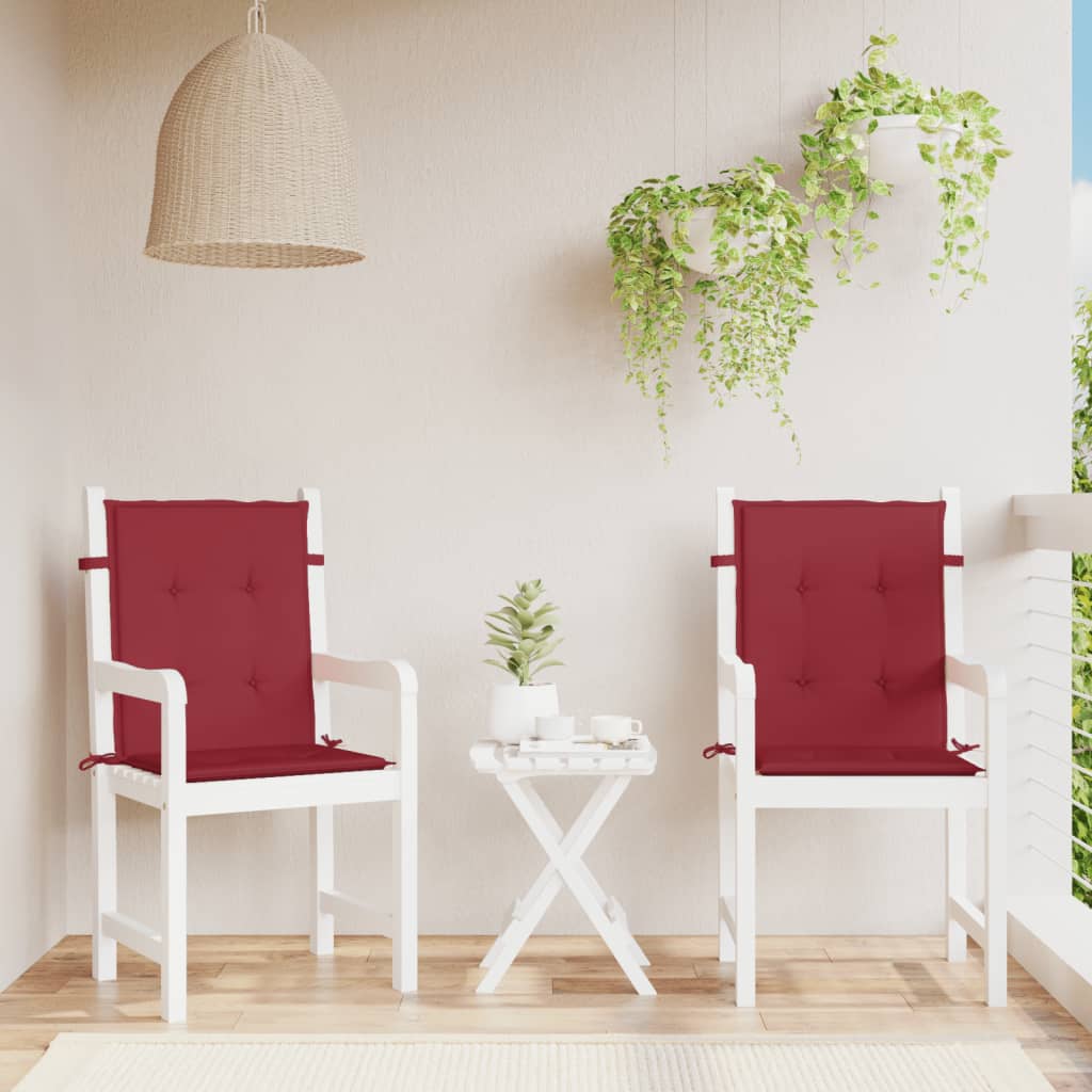 vidaXL Blazine za vrtne stole 2 kosa vinsko rdeče 100x50x3 cm oxford