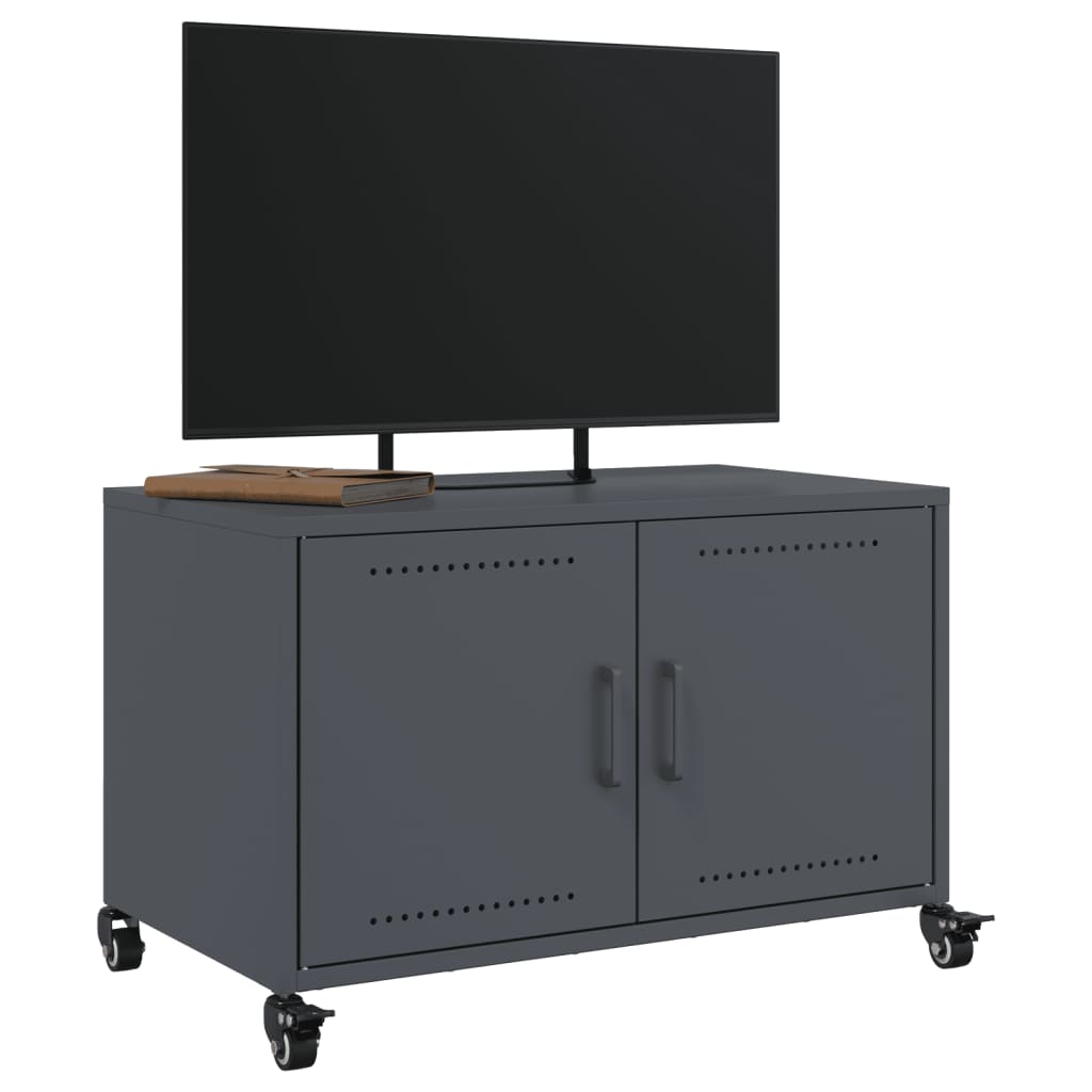 vidaXL TV omarica antracit 68x39x43,5 cm hladno valjano jeklo