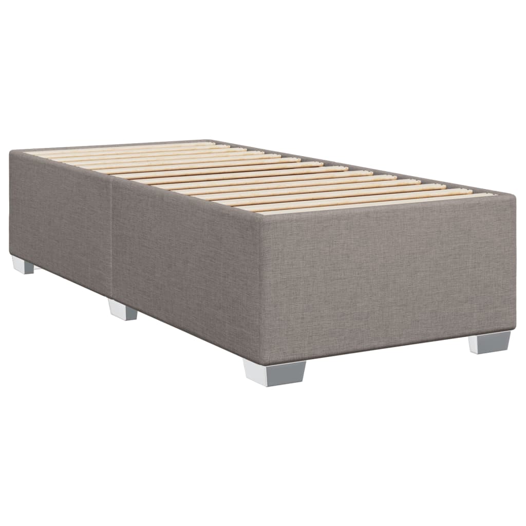 vidaXL Box spring postelja z vzmetnico taupe 100x200 cm blago