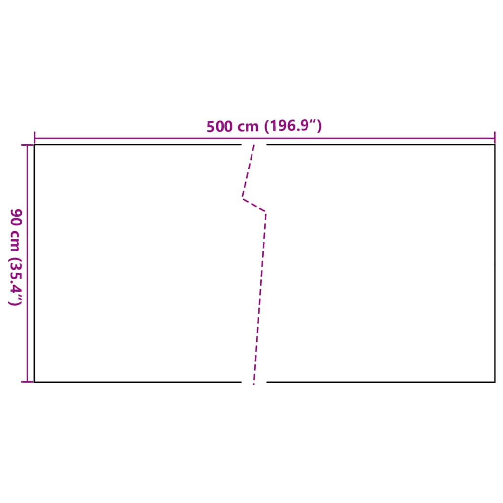 vidaXL Balkonsko platno belo 500x90 cm poli ratan