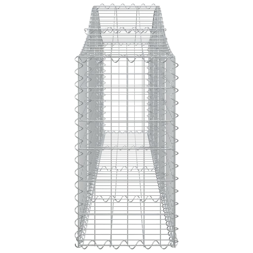 vidaXL Obokana gabionska košara 25kosa 200x30x60/80cm pocinkano železo