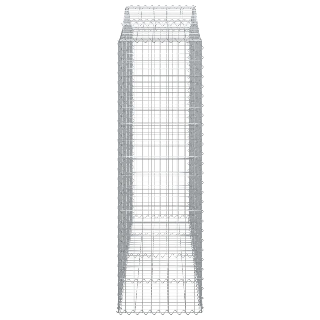 vidaXL Obokane gabion košare 11kosi 200x50x160/180 cm pocinkano železo