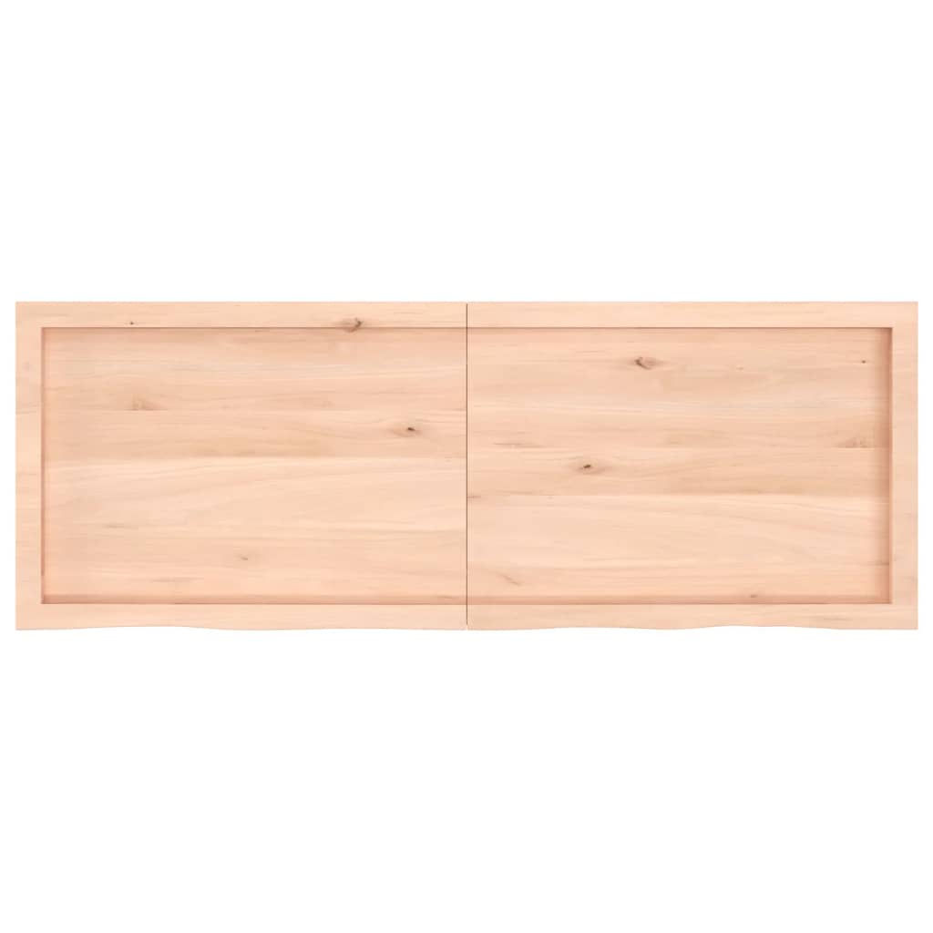 vidaXL Kopalniški pult 140x50x(2-4) cm neobdelan trden les