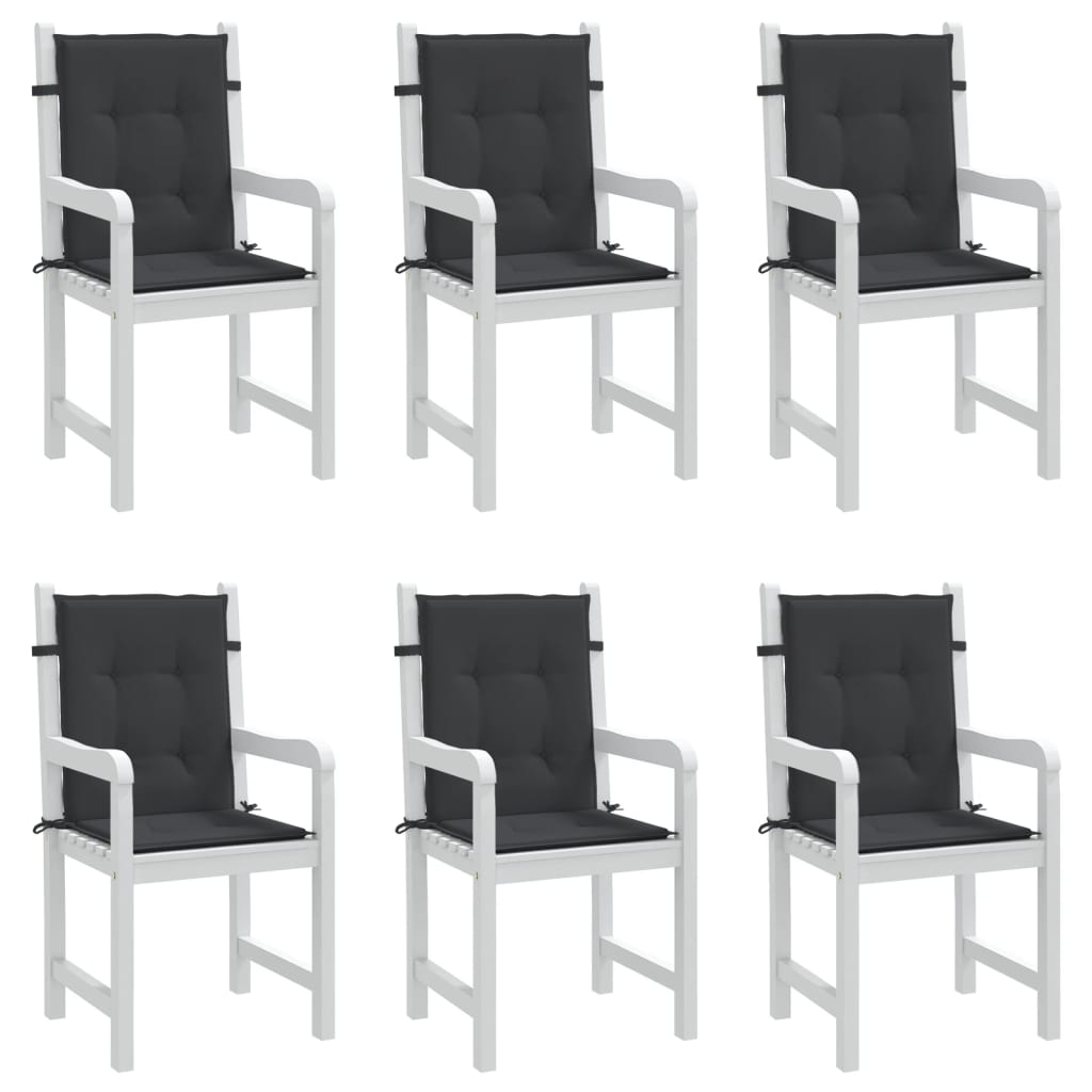 vidaXL Blazine za vrtne stole 6 kosov črne 100x50x3 cm oxford tkanina